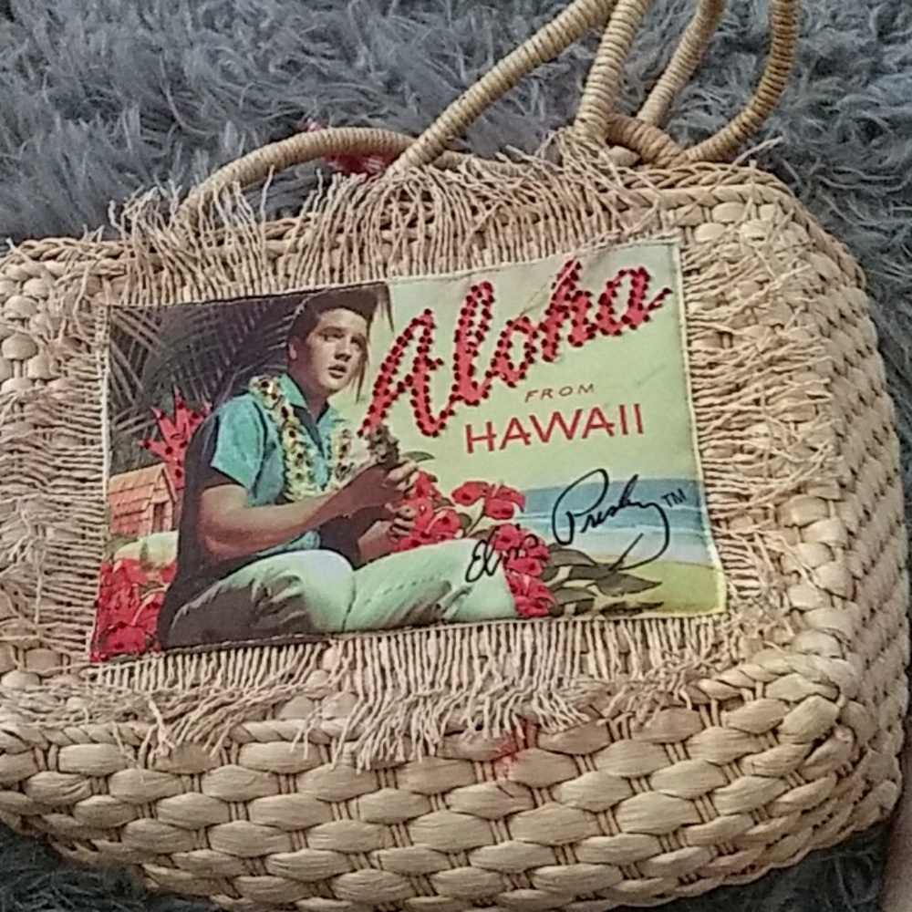 Elvis Presley Aloha from Hawaii Straw Purse